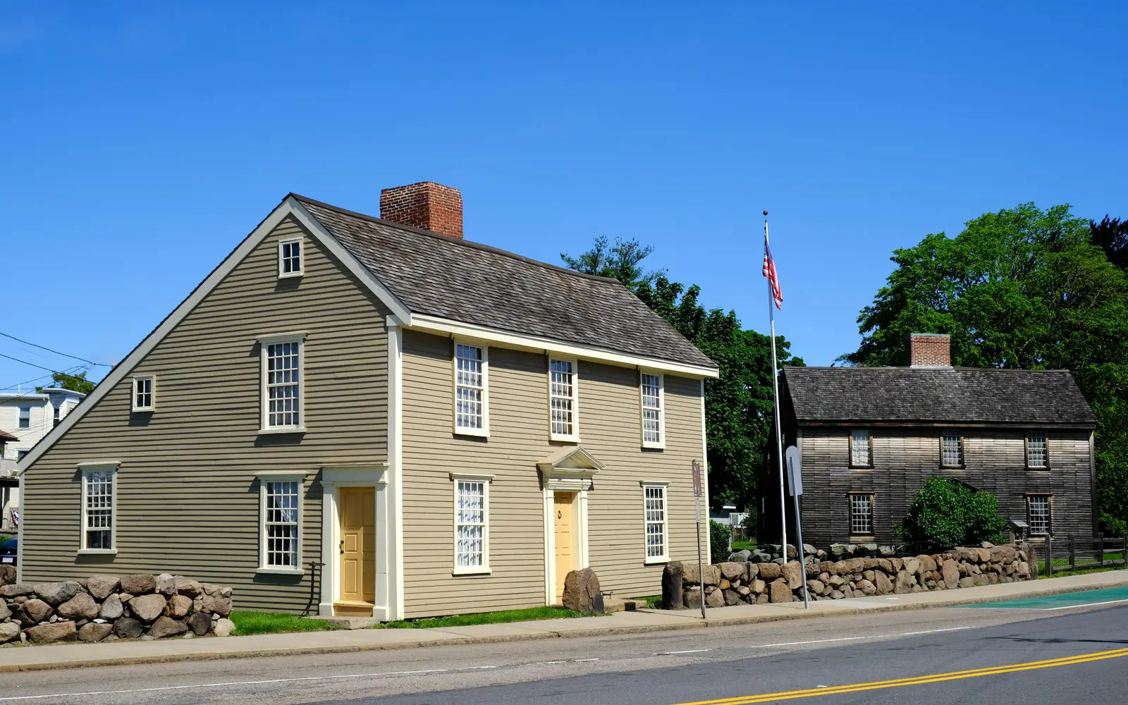 The Birthplaces of Presidents John Adams (right) and John Quincy Adams (left)