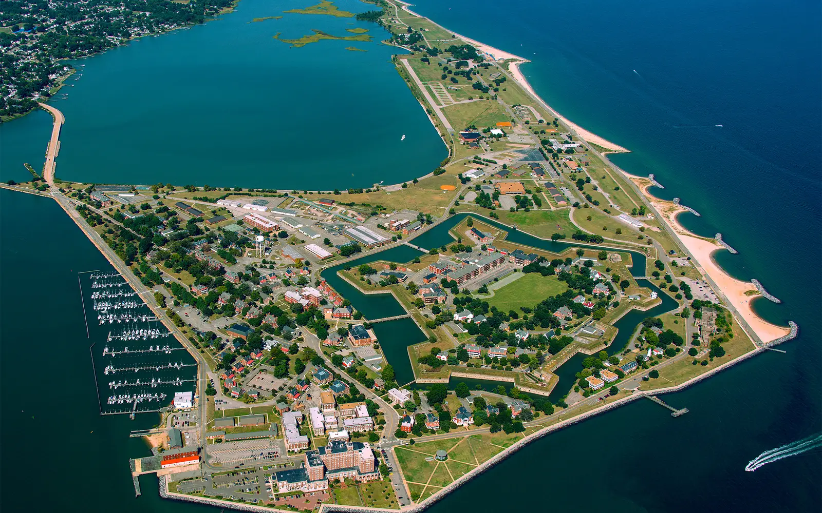 Aerial View of Fort Monroe