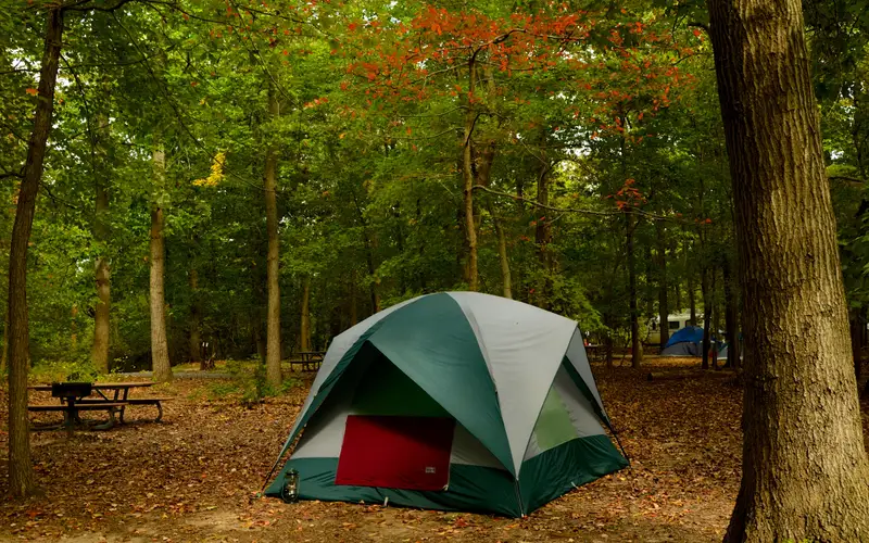 Tent in the Greenbelt Park campground