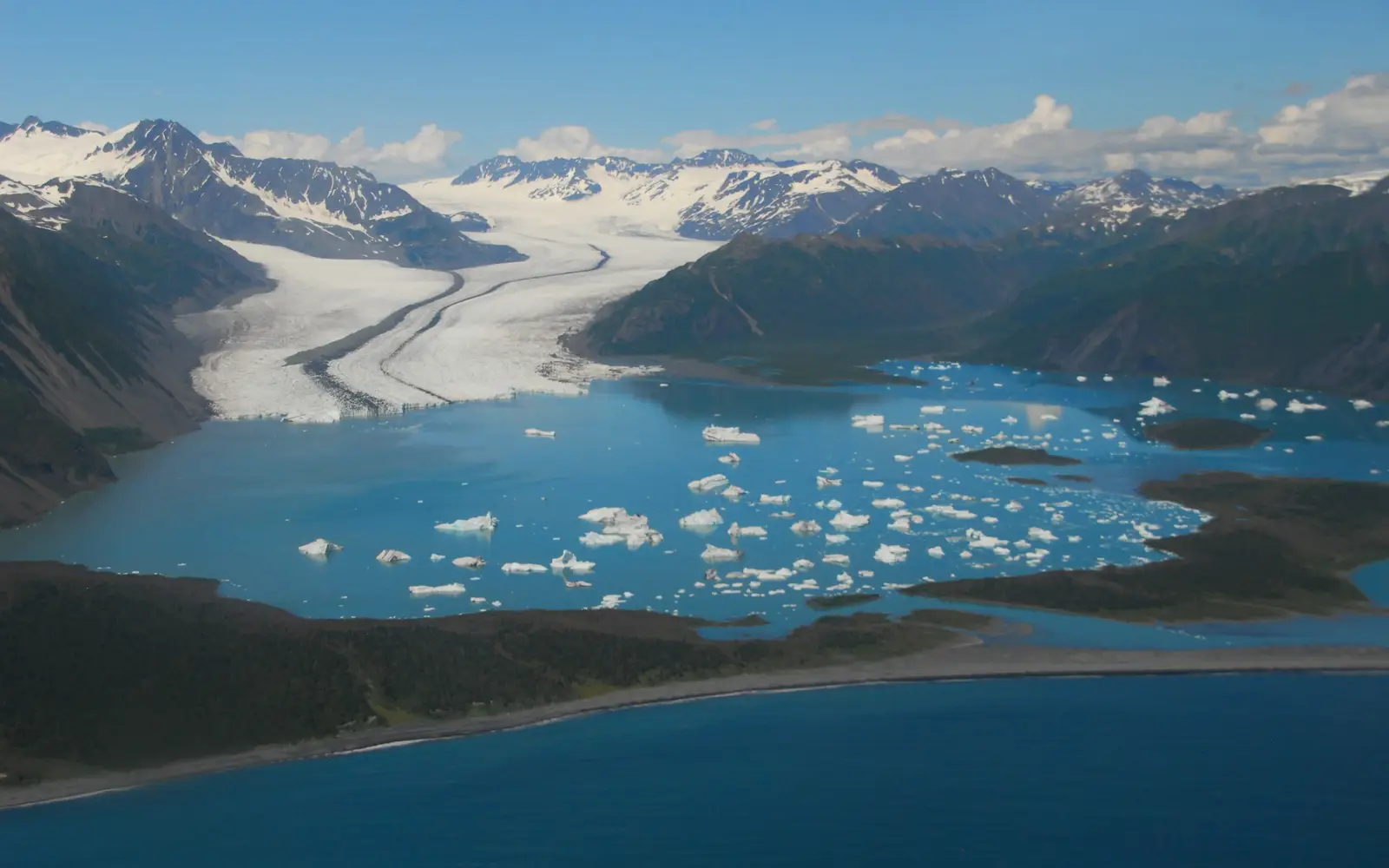 aerial image of Bear Glacier