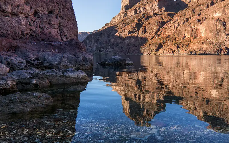 sun rising on Black Canyon
