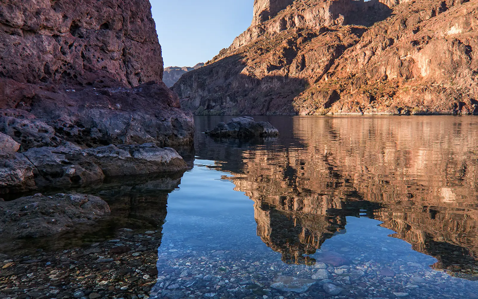 sun rising on Black Canyon