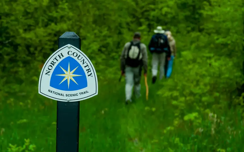 Hiking on trail