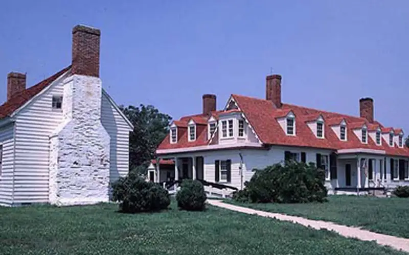 Plantation home prior to the War. U.S. Quartermaster Headquarters during the Siege.