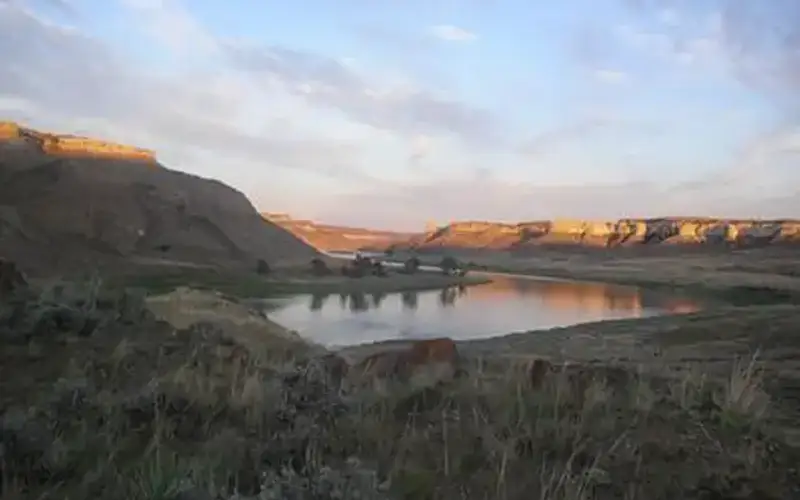 Evening Light on River Below Citadel Rock
