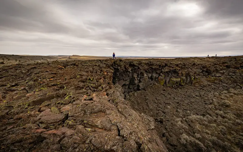 Early springtime view of Lava Pit Crater